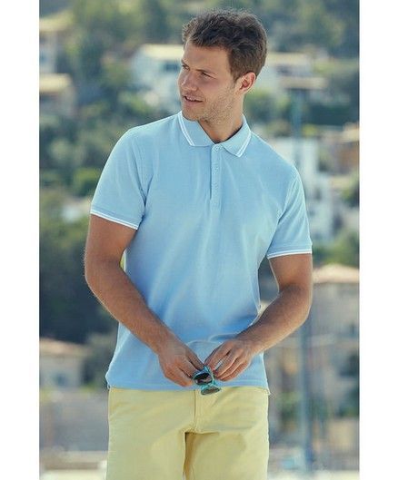 fruit-of-the-loom Tipped Polo